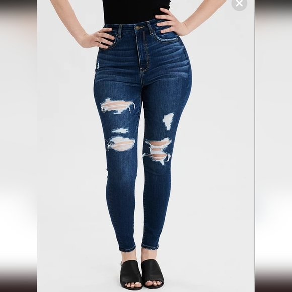 Women's American Eagle Next Level Stretch Curvy Super Hi-Rise Jegging Medium - Picture 2 of 16
